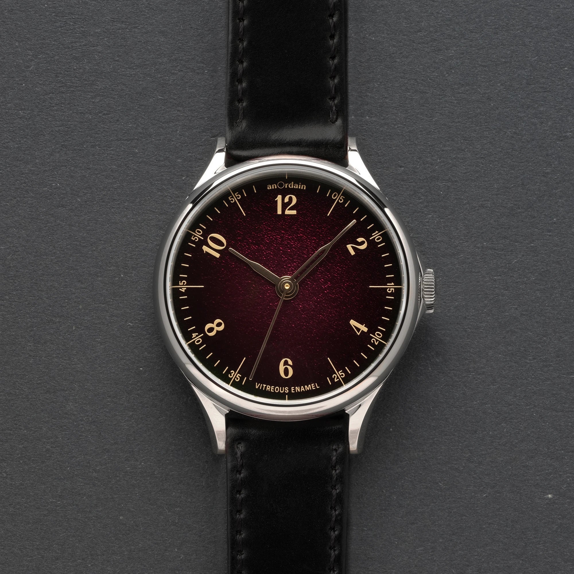 best british watch brands, anOrdain Model 1 enamel dial