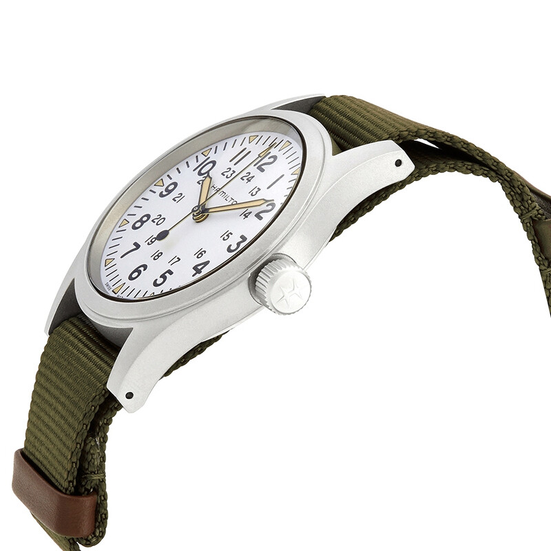 mechanical vs quartz, Hamilton Khaki Field Mechanical white dial H69439411